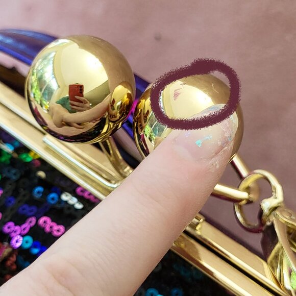 NWT! Irregular Choice Velvet Sequin Metallic Purple Unicorn Purse - Picture 8 of 9